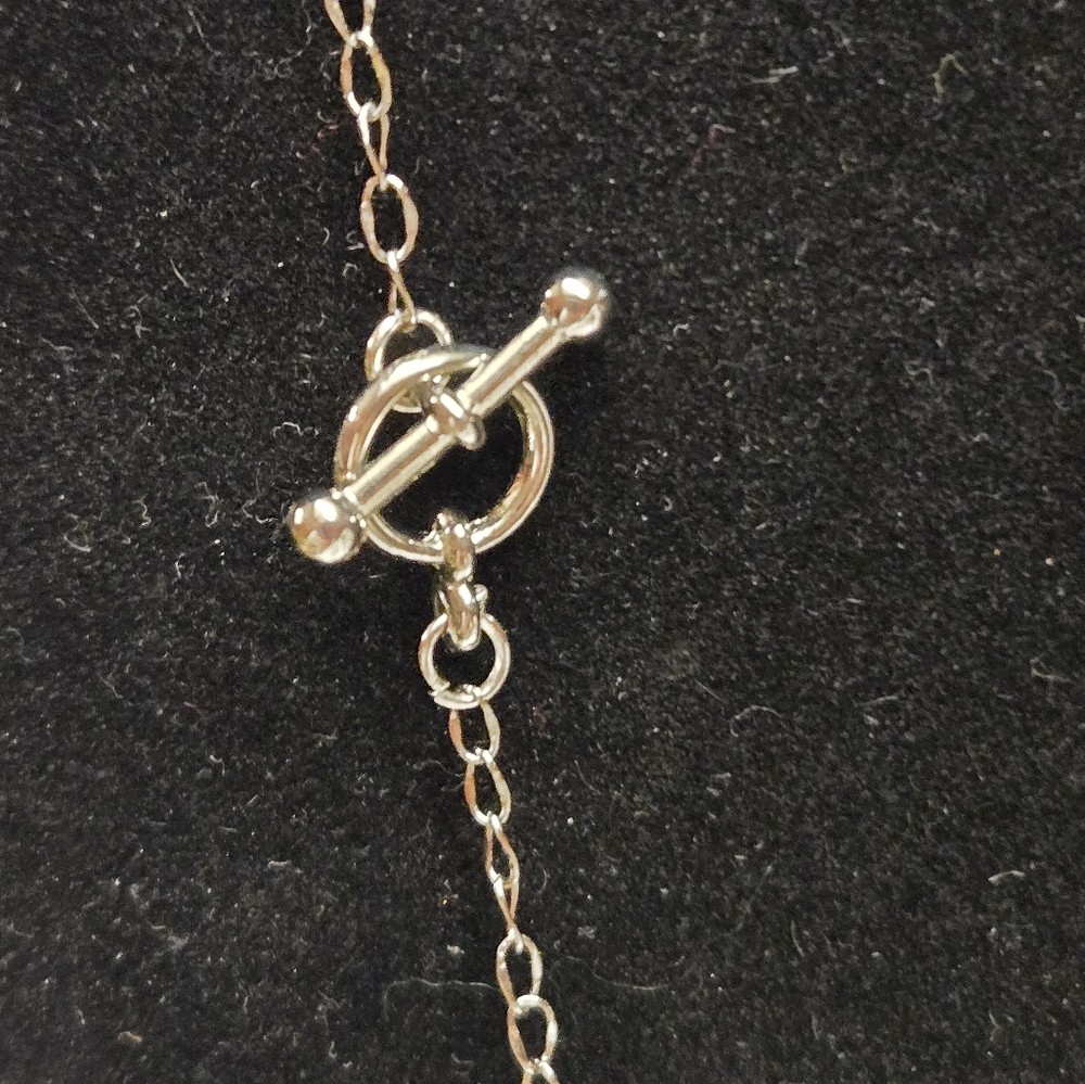 Hand Crafted Silver and Pink Glass Bead Two Way Necklace - Picture 3 of 7